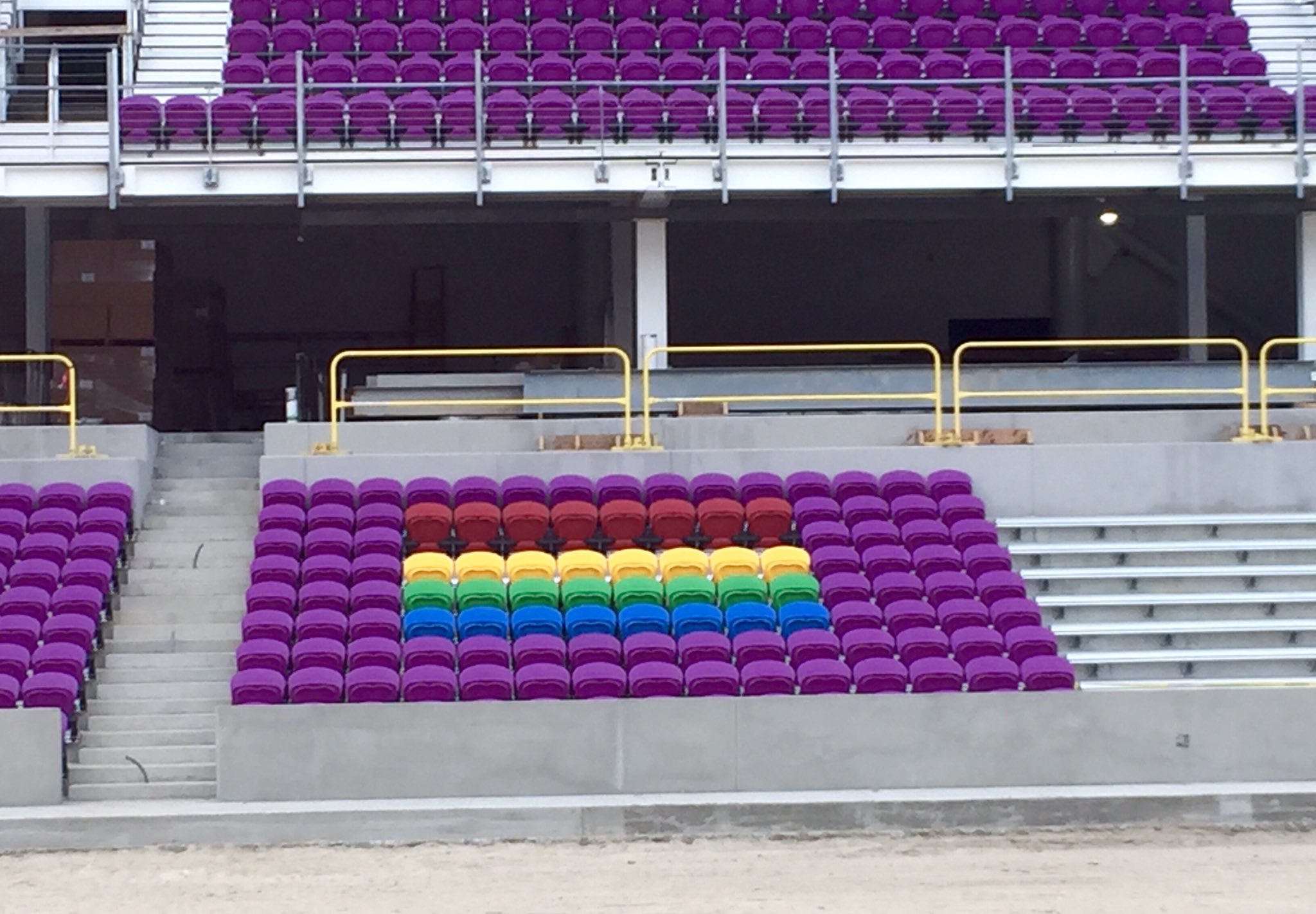 Le nuove tribune del nuovo stadio dell'Orlando Pride 